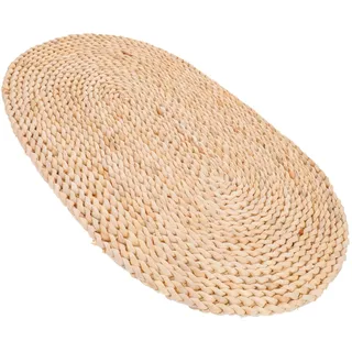 FUNOMOCYA Tischset 30x45cm mit Rutschfester und Hitzebeständiger Oberfläche Jute aus Getrocknetem Maisblatt Gewebtes Platzset im Natürlichen Design für Haushalt