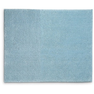 Badematte Maja kela, Höhe 15 mm, 100% Polyester, rutschhemmend, bei 30°C waschbar, für Fußbodenheizung geeignet blau 55 cm x 65 cm x 15 mm