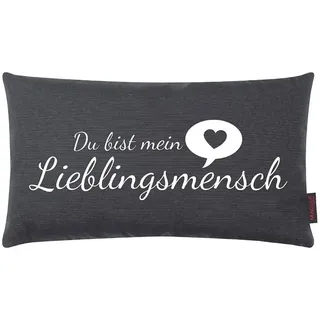 Magma Heimtex Lieblingsmensch Kissen 30 x 50 cm Anthrazit