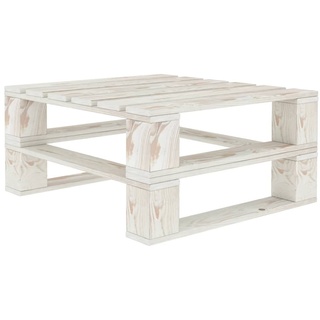 Outdoor-Tisch ,Zeitgenössische , Garten-Palettentische 2 Stk. Weiß Holz - Beistelltisch Bistrotisch Gartenmöbel HOMMIE,einfache Montage