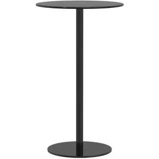 vidaXL Gartentisch Ø 60 x 105 cm Schwarz
