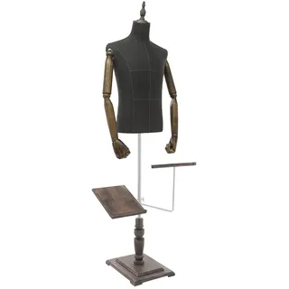 Schneiderpuppe | Schaufensterpuppe |Herren-Schneiderpuppe | Höhenverstellbar (1,35-1,80 m) | Abnehmbare Arme & 180°-Schuhablage | Stabile Basis | Ideal für Boutiquen & Läden