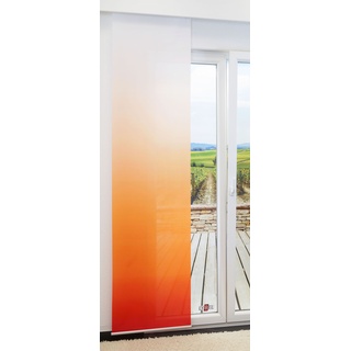 Flächengardine  von LYSEL® - Gradient transparent mit Farbverlauf in den Maßen 245 cm x 60 cm orange/rotorange