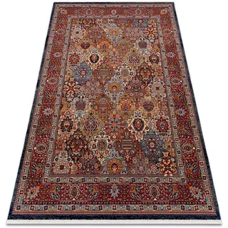 rugsx Wollteppich KESHAN Klassischer orientalischer Teppich mit Fransen - traditionelles Design für Wohnzimmer & Schlafzimmer, terrakotta 250x340 cm