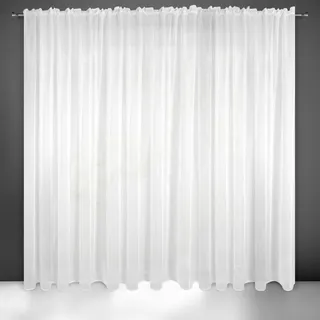 Eurofirany Lucy Voile-Vorhang, Weiß, 300 x 300 cm