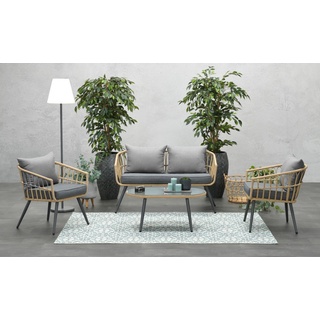 Garden Impressions FRANKLIN Alu Lounge Set Gartenmöbel Sitzgruppe grau