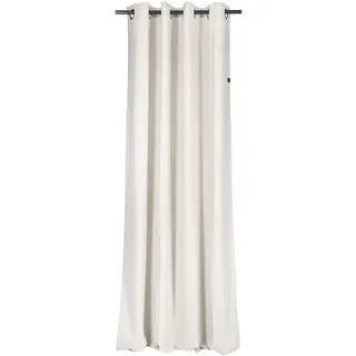 Ösenschal PEACHY, Weiß - 130 x 250 cm - Polyester - blickdicht