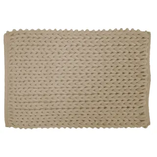 Douceur d'Intérieur, Badteppich (50 x 80 cm) Ariel, Sandfarben, Baumwolle/Polyester, Chenille