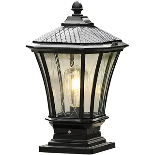 Chao Zan Aussen Wegeleuchte Lampe Retro/Vintage Gartenleuchte Aluguß Kandelaber Garten Laterne Aussenleuchte Wegleuchte E27-Fassung max. 80 Watt,wasserdicht IP55,Tor/Garten/Innenhof Zaunleuchten