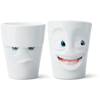 FIFTYEIGHT PRODUCTS Becher Henkelbecher Set 2-tlg. - je 350 ml Movie Edition Kaffeebecher, Hartporzellan Hotelqualität, spülmaschinenfest und mikrowellengeeignet, 100% Made in Germany