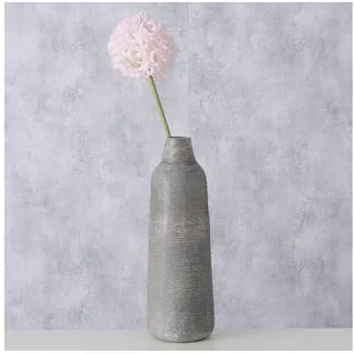 BOLTZE Bodenvase "Tanish" aus Metall in hellgrau, Blumenvase Vase