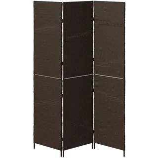 vidaXL Raumteiler Braun 146 x 180 cm Poly-Rattan