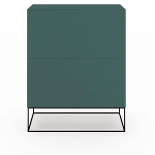 Create Kommode mit 4 Schubkästen Teal Profilgestell
