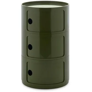 Kartell Componibili Big, Container 3-fächer, Durchmesser 42 cm, Grün