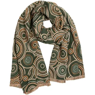 Caspar Modeschal SC524 Damen warmer XXL Winter Schal mit klassischem Paisley Muster grün