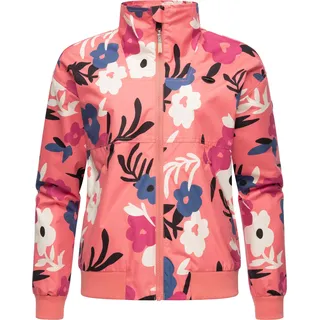 Ragwear leichte Wasserdichte Übergangsjacke mit modischem Allover-Print Goona Print YOUMODO Coral Gr. L (40), orange (koralle), Obermaterial: 100% Polyester.