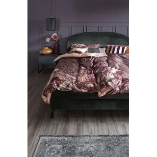 Schöner Wohnen Amalia Floral Satin Rot 135 x 200 cm + 2 x 80 x 80 cm