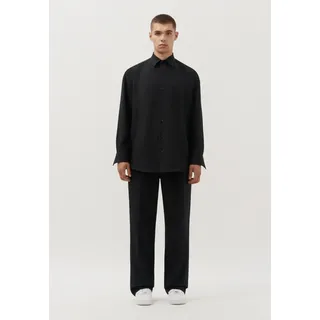 studio seidensticker Businesshemd Studio Oversized Langarm Kentkragen Uni schwarz M (39-40)
