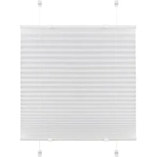 Boxxx Plissee, Weiß, Textil, Uni, 100x130 cm, Länge universell einstellbar, Wohntextilien, Rollos & Jalousien, Plissees