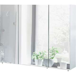 Schildmeyer Spiegelschrank Basic, Breite 100 cm, 3-türig, Glaseinlegeböden, Made in Germany B/H/T: cm x 70,7 16 3 weiß Badschränke Schränke Nachhaltige Möbel
