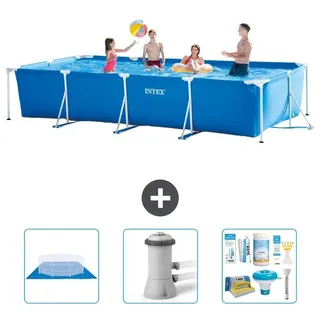 Rechteckiger Frame Pool - 450x220x84 cm - 4-teilig S21260 - Blau