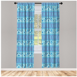 Gardine Vorhang für Wohnzimmer Schlafzimmer Dekor, Abakuhaus, Microfaser, Wal Oceanic Maritime blau|lila 150 cm x 245 cm