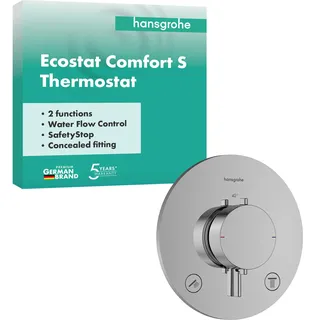 Hansgrohe Ecostat Comfort S Duschthermostat Unterputz für 2 Verbraucher Chrom 33715000