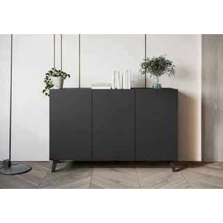 Home Affaire Sideboard Phuket II 120 x 39 x 39 cm schwarz matt