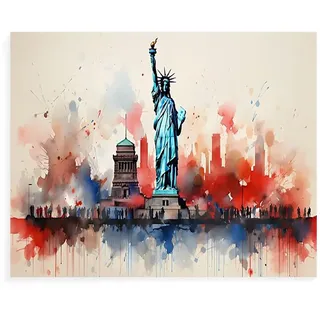 ZHXXFD Malen Nach Zahlen Landschaft New York Ohne Rahmen 40X50Cm Diy Malen Nach Zahlen Erwachsene Groß Leinwand Set,Malen Nach Zahlen Acryl Kinder,A10