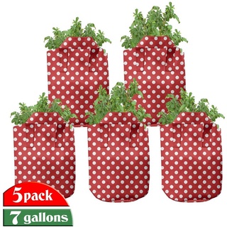 Abakuhaus Pflanzkübel hochleistungsfähig Stofftöpfe mit Griffen für Pflanzen rot 32 cm x 32 cm