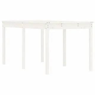 vidaXL Gartentisch Weiß 159,5x82,5x76 cm Massivholz Kiefer