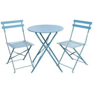 Svita Bistroset 3-tlg. blau klappbar