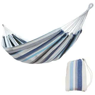 your GEAR yourGEAR Maui - XL Hängematte 220 x 120 cm | Smaragd (Grün) oder Aqua (Blau) |240 kg Labor geprüft | Baumwolle Tuchhängematte | Packtasche [Aqua]