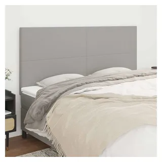 vidaXL Kopfteil 180 x 5 x 118/128 cm Hellgrau