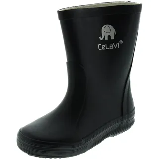Celavi Kinder Unisex Wasserdichte Gummistiefel, 100% Naturkautschuk Regenstiefel, Größe: 19, Farbe: Dunkelblau, 1147