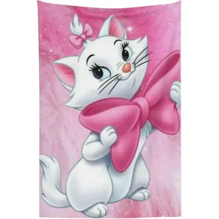CHENGHUO Flanell Flauschdecke Kuscheldecke,kinderdecke 100x135,Rosa Pink Kinderteppich Mädchen-Marie Cat Decken Kinderbetten,Kuscheldecke Sofa Deck (C,135x200)