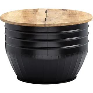 FineBuy Couchtisch Rund Schwarz Holz 60 x 41 cm