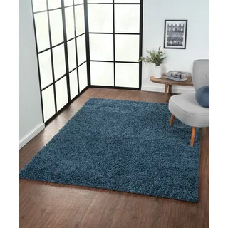 My Flair Teppich "My Shaggy" rechteckig dunkelblau 230 x 160 cm
