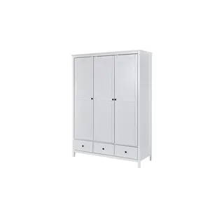 Massivholz-Drehtürenschrank aus Massivholz Landliv , weiß , Maße (cm): B: 155 H: 210 T: 60.0