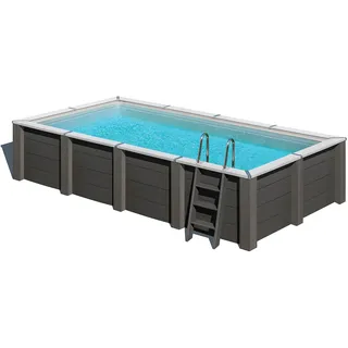 Avantgarde Composite Pool Rechteckig 5,95x3,15m Sandfilter Set WPC Aufstellpool