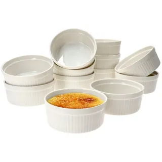 MamboCat Servierschale 12er Set Creme Brulee Schale Bianca 12,5x5cm weiß - 24302129, Porzellan