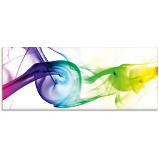 Glasbild ARTLAND "Rauch - Abstrakt", bunt (farbe bild(er): bunt), B:125cm H:50cm, Bilder, in verschiedenen Größen