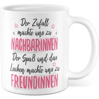 Tasse Nachbarin & Freundin, Nachbarin Geschenk Geburtstag Abschied, Kaffeetasse Nachbarschaft Freundschaft, Nachbarschaftsgeschenke Frauen Kaffee-Becher