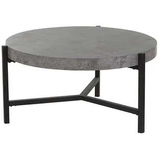 Beliani Couchtisch Beton-Optik grau ⌀ 70 x 70 x 42 cm