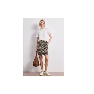 Street One Knielanger Rock mit Paperbag-Bund - Beige