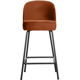 Barhocker Vogue aus Samt, modernes Design, Rost, gepolstert und standfest, Sitzhöhe 65 cm
