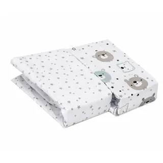 FlyIdeas 2-teiliges Spannbettlaken-Set für Kinderwagen, Stubenwagen & Moseskörbe 75x35 cm – 100% Baumwolle, Weich & Atmungsaktiv – Perfekt für ovale Matratzen