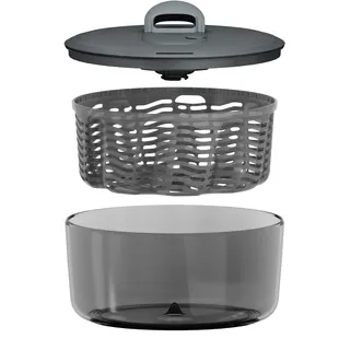 Zyliss Easy Spin Salatschleuder L 6 l Ø 27 cm grau schwarz