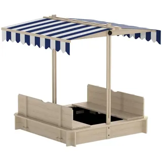 Outsunny Sandkasten mit Dach beige