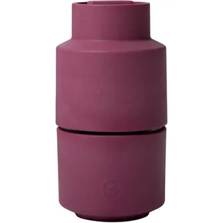 Crushgrind Billund Gewürzmühle mit Keramikmahlwerk Rot | Salz und Peffermühle mit verstellbarem Mahlgrad für grobes Salz | Kräutermühle aus hochwertigen, nachhaltigen Materialien (Beetroot)